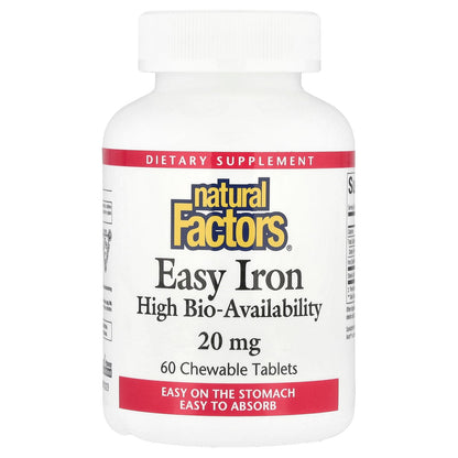 Natural Factors, Easy Iron, 60 Chewable Tablets