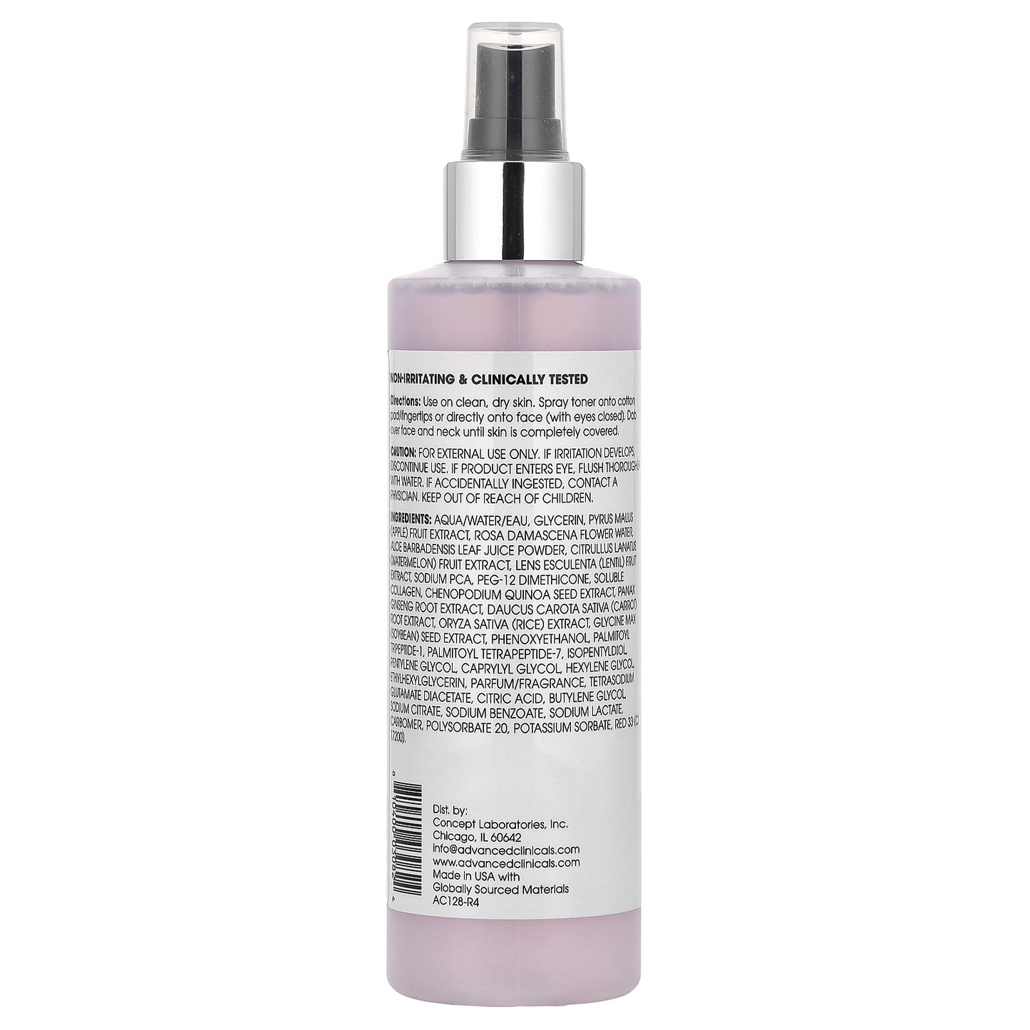 Advanced Clinicals, Rosewater Toner, Tone & Tighten Formula, 8 fl oz (237 ml)