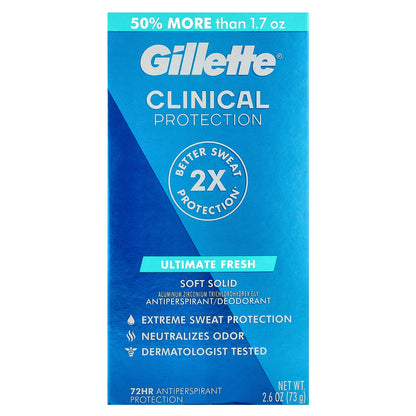 Gillette, Soft Solid Deodorant, Ultimate Fresh, 2.6 oz (73 g)