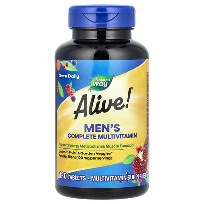 Nature's Way, Alive!® Men's Complete Multivitamin, 130 Tablets