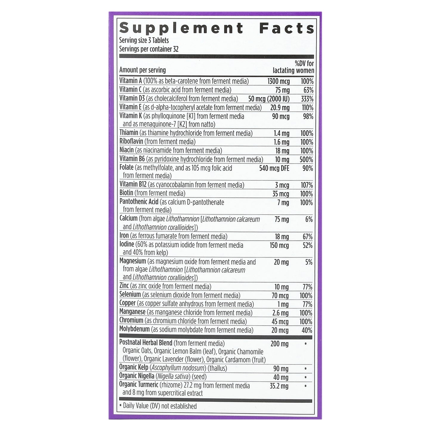 New Chapter, Perfect Postnatal Multivitamin, 96 Vegetarian Tablets