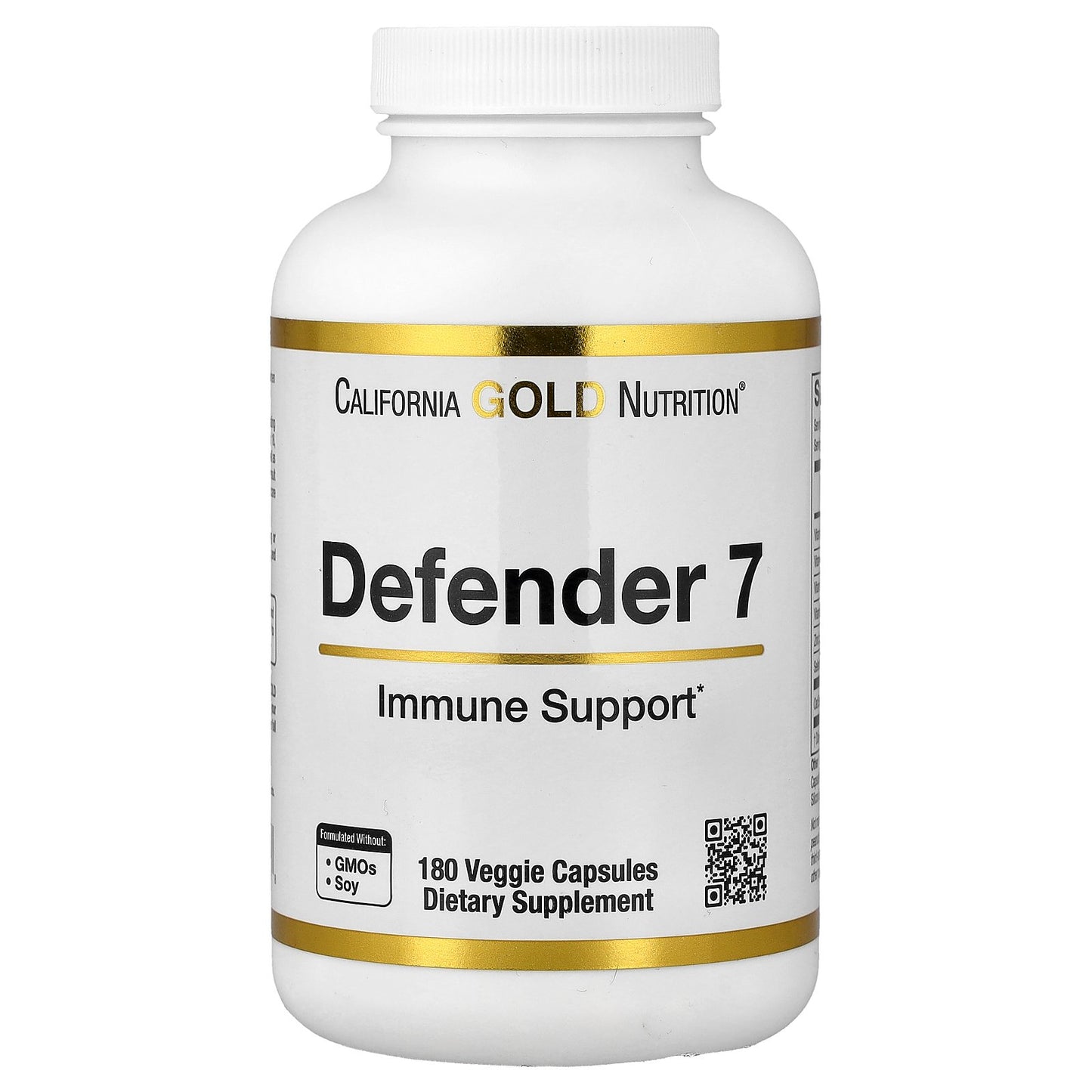 California Gold Nutrition, Defender 7, with A, C, D3, B6, Zinc, Selenium & Beta-Glucan, 180 Veggie Capsules