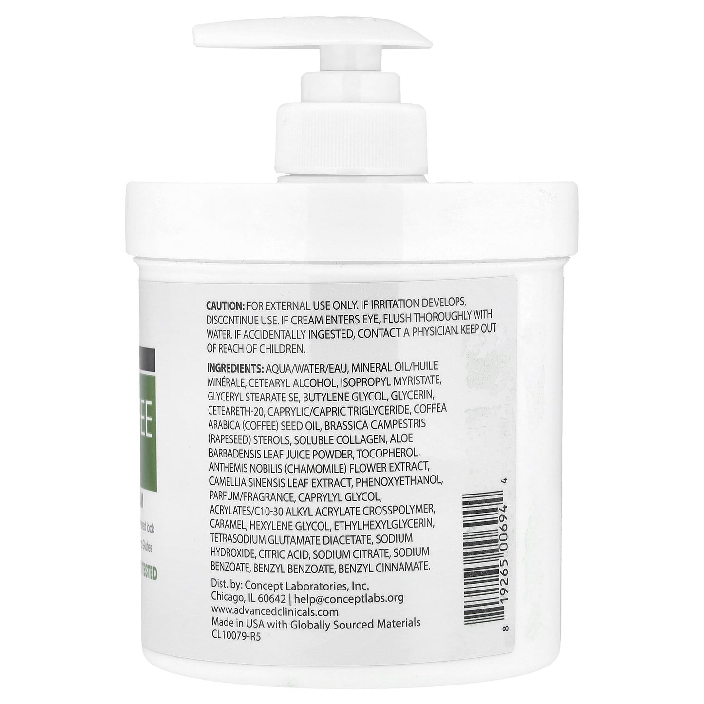 Advanced Clinicals, Green Coffee Bean Oil, Thermo-Firming™ Cream, 16 oz (454 g)