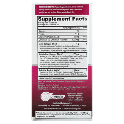 Vitauthority, Multi Collagen Burn, 60 Capsules