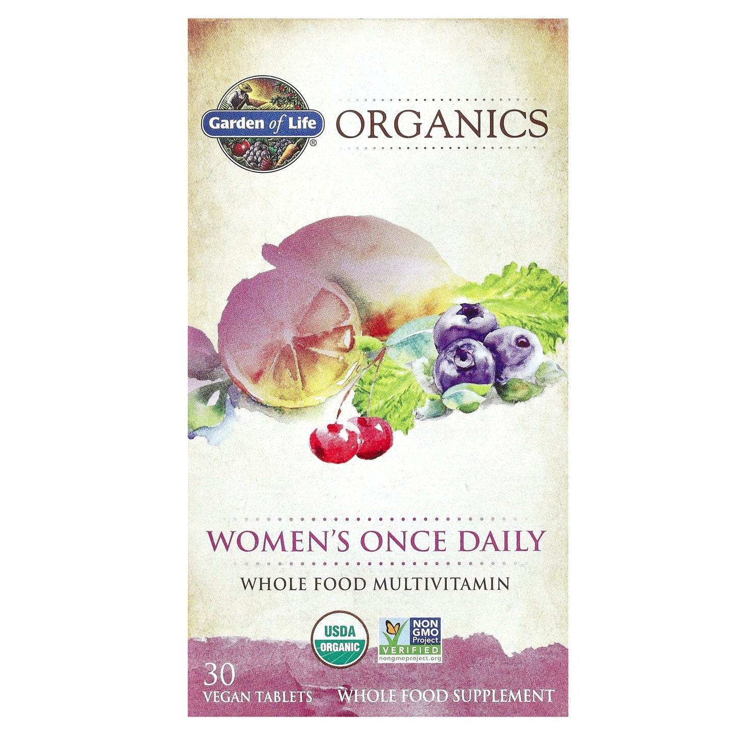 Garden of Life, Organics, Women's Once Daily, 30 Vegan Tablets