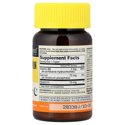 Mason Natural, Melatonin, 10 mg, 60 Caplets