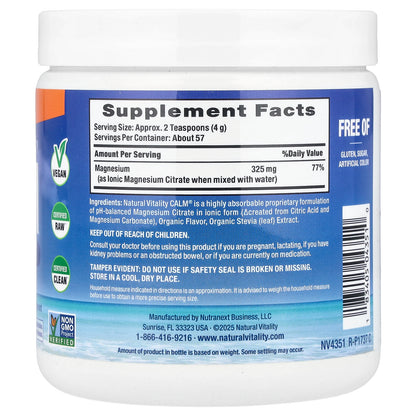 Natural Vitality, CALM®, Relaxing Drink Mix, Orange, 8 oz (227 g)