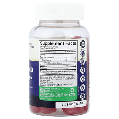 Nature's Craft, Melatonin Gummies, Berry, 60 Gummies