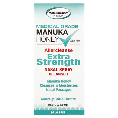 ManukaGuard, Medical Grade Manuka Honey Nasal Spray, Extra Strength, 0.65 fl oz (20 ml)