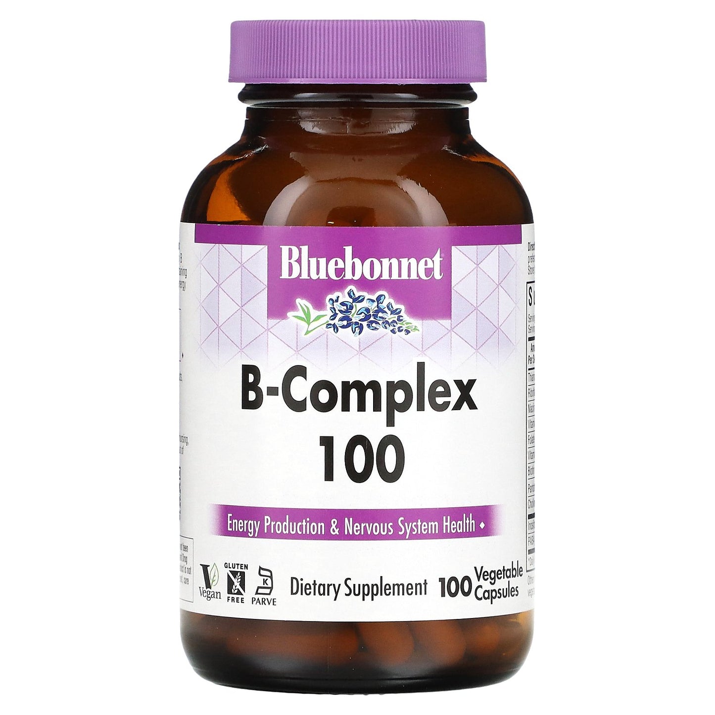 Bluebonnet Nutrition, B-Complex 100, 100 Vegetable Capsules