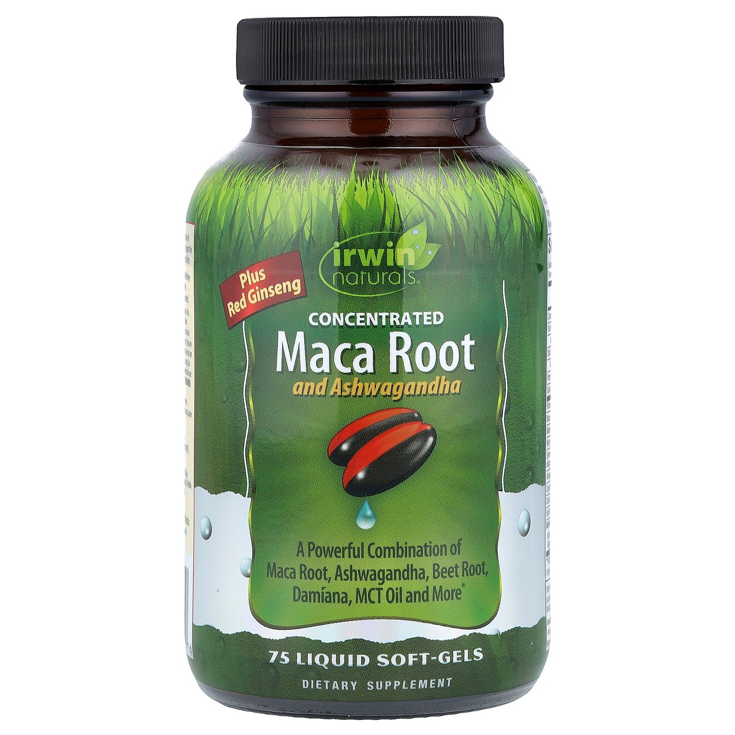 Irwin Naturals, Concentrated Maca Root and Ashwagandha, 75 Liquid Soft-Gels