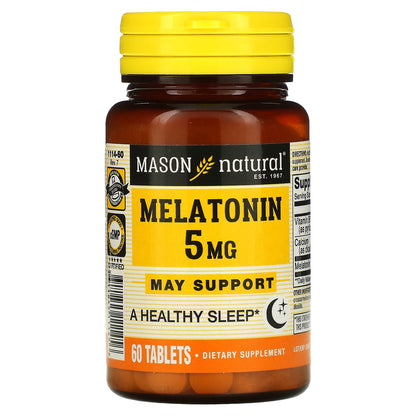 Mason Natural, Melatonin, 5 mg, 60 Tablets