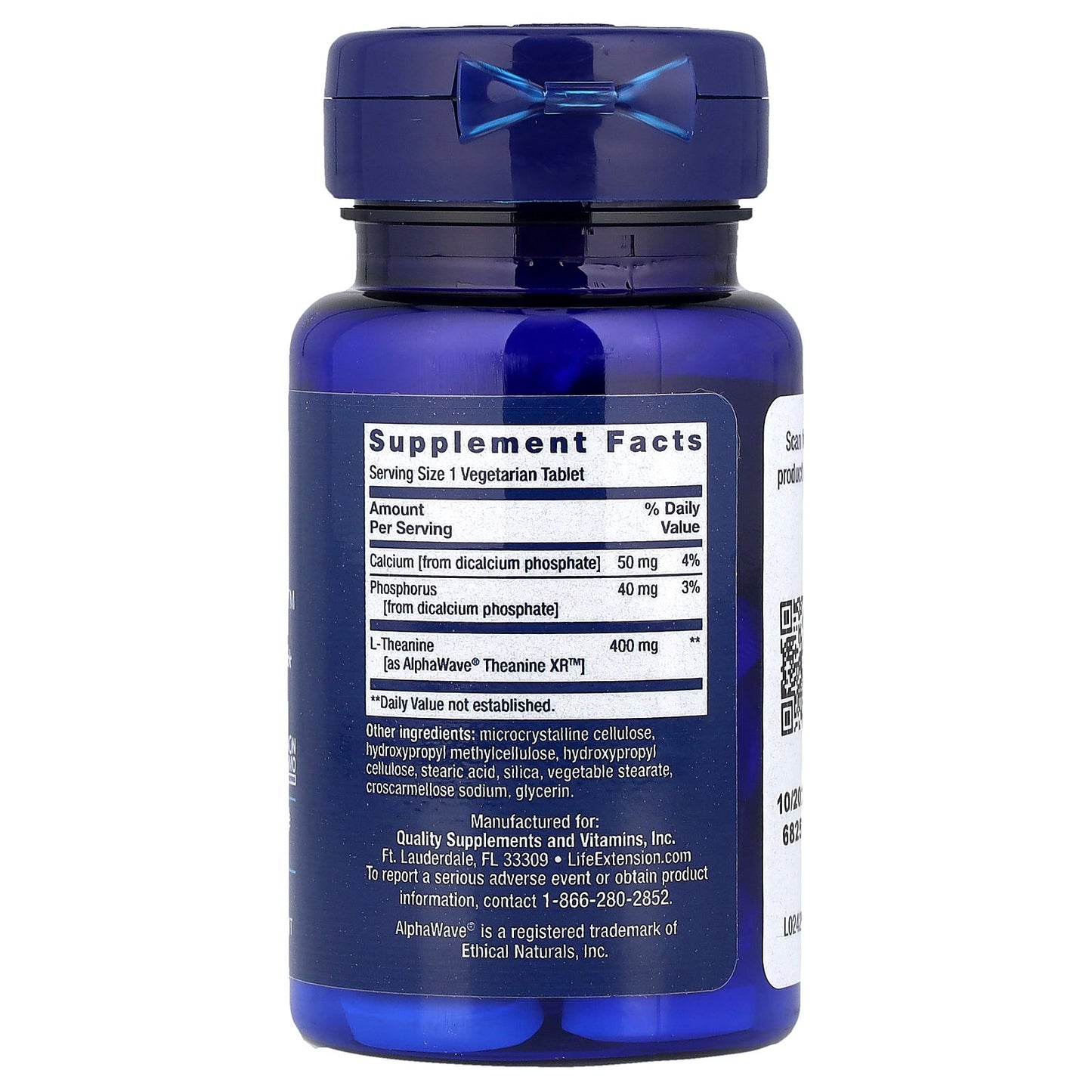 Life Extension, Theanine XR™ Stress Relief, 30 Vegetarian Tablets