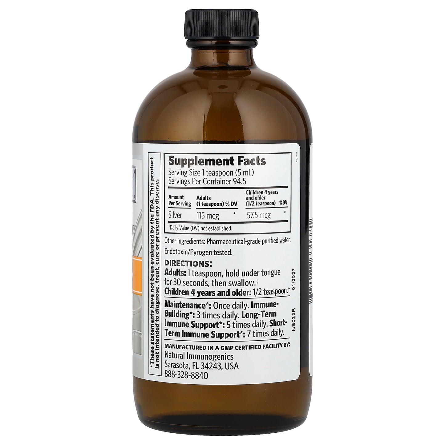 Sovereign Silver, Argentyn 23®, Professional Bio-Active Silver Hydrosol™, 23 PPM, 16 fl oz (473 ml)