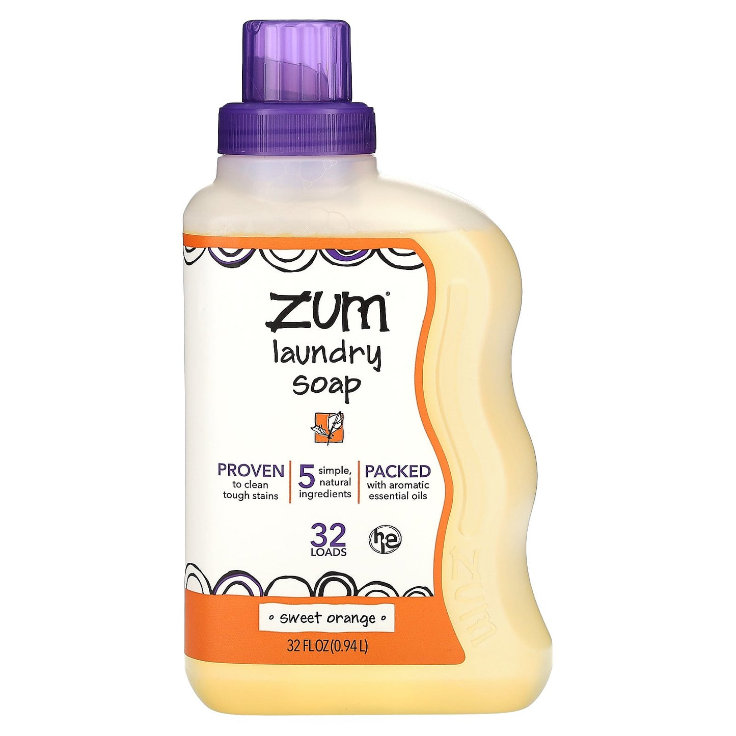 ZUM, Laundry Soap, Sweet Orange, 32 fl oz (0.94 l)