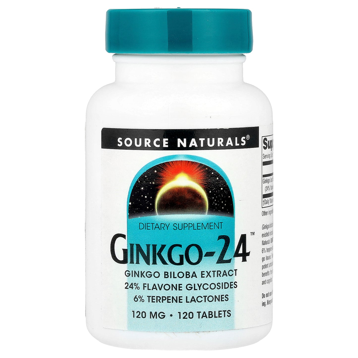 Source Naturals, Ginkgo-24™, 120 mg, 120 Tablets