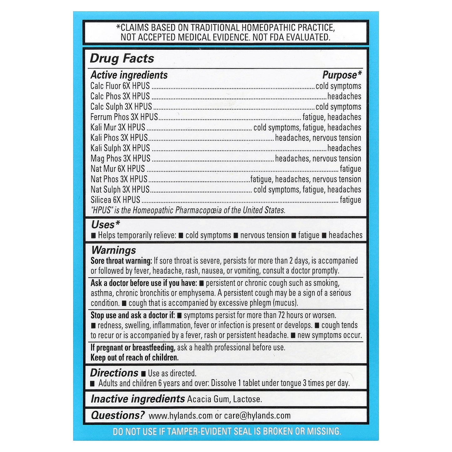 Hyland's Naturals, Bioplasma®, 12-In-1 Cell Salt, 100 Quick-Dissolving Single Tablet Doses