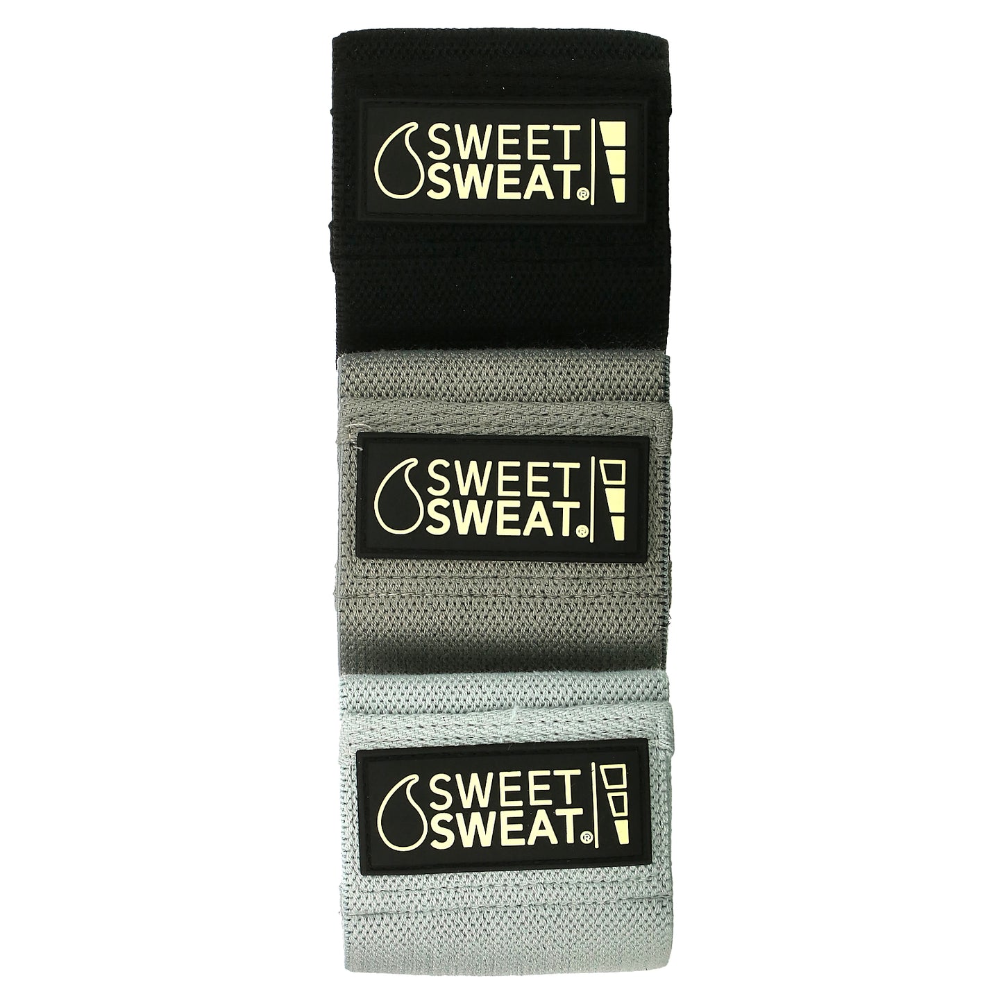 Sports Research, Sweet Sweat®, Hip Bands, Gray, 3 Bands