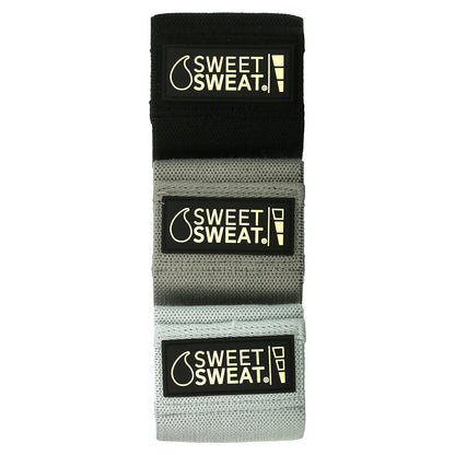 Sports Research, Sweet Sweat®, Hip Bands, Gray, 3 Bands