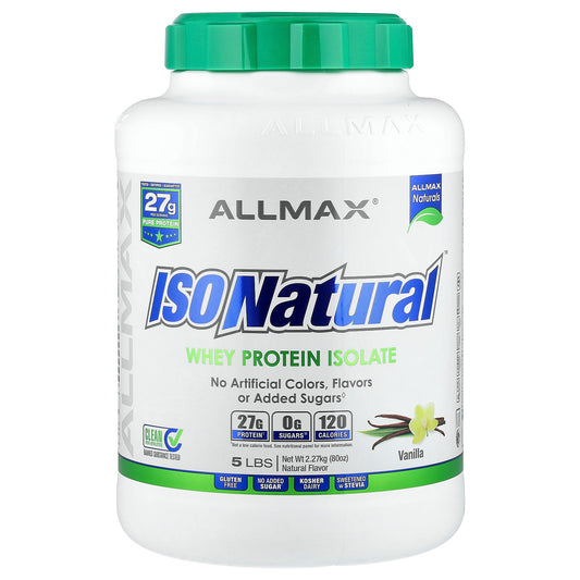 ALLMAX, ISONatural™, Whey Protein Isolate, Vanilla, 5 lbs (2.27 kg)