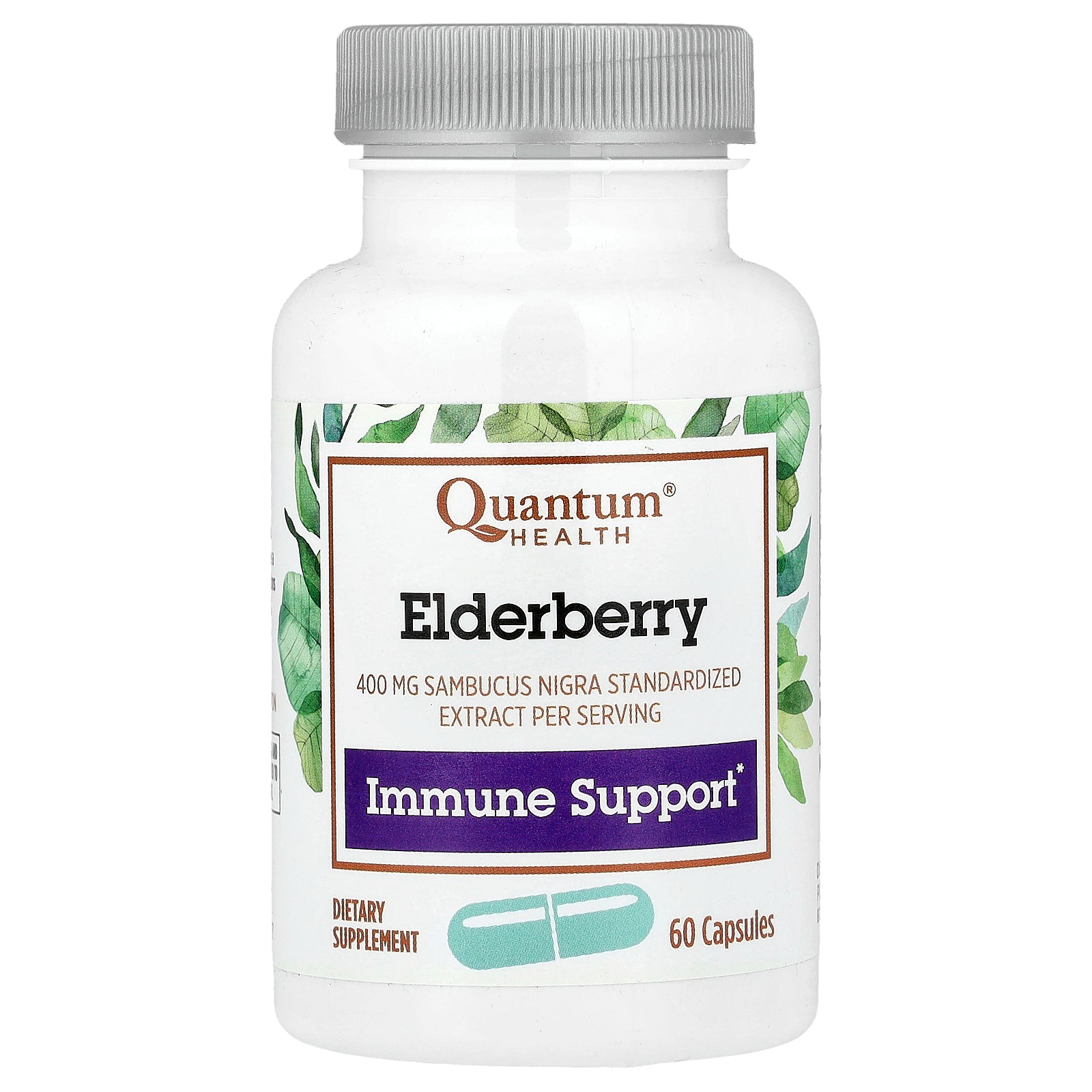 Quantum Health, Elderberry, 60 Capsules (200 mg per Capsule)