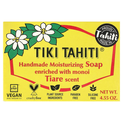 Monoi Tiare Tahiti, Handmade Moisturizing Bar Soap, Tiare, 4.55 oz (130 g)