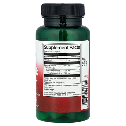 Swanson, Egg Yolk Lecithin, 450 mg , 60 Capsules