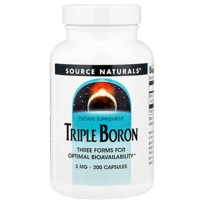 Source Naturals, Triple Boron, 3 mg, 200 Capsules