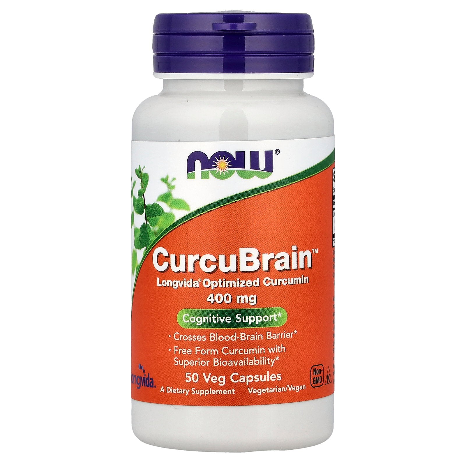 NOW Foods, CurcuBrain™, 400 mg, 50 Veg Capsules