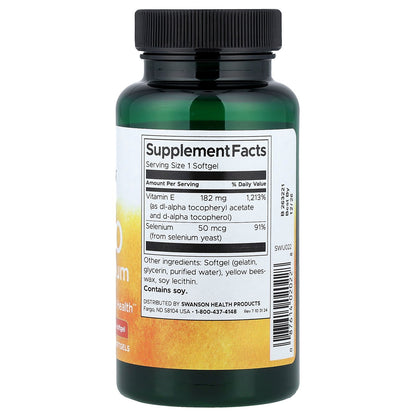 Swanson, E-400 With Selenium, 90 Softgels