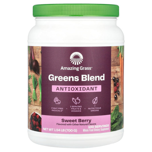 Amazing Grass, Green Blend, Antioxidant, Sweet Berry, 1.54 lb (700 g)