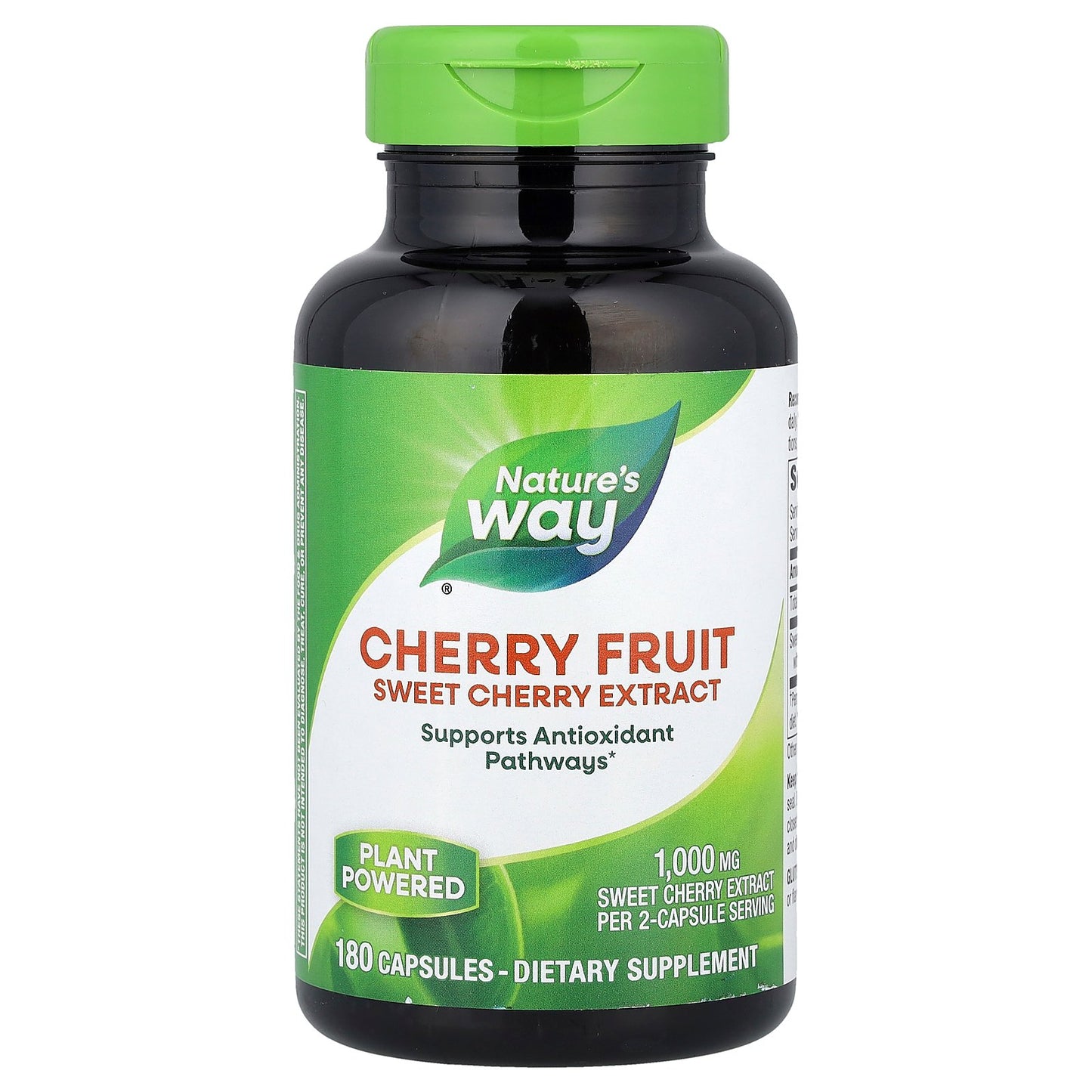 Nature's Way, Cherry Fruit, Sweet Cherry Extract, 180 Capsules (500 mg per Capsule)