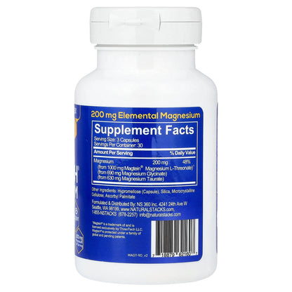 Natural Stacks, MagTech®, Magnesium, 90 Vegan Capsules (66.6 mg per Capsule)