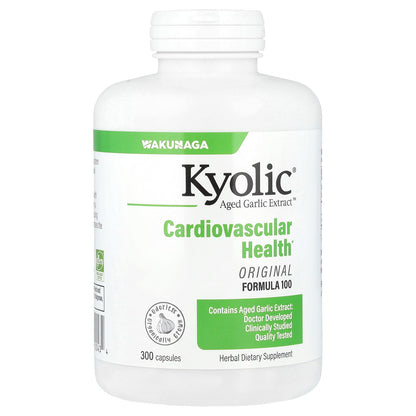 Kyolic, Aged Garlic Extract™, Cardiovascular Health, Original Formula 100, 300 Capsules (300 mg per Capsule)