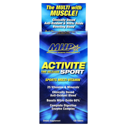 MHP, Activite Sport, Multi Vitamin, Time Released, 120 Tablets