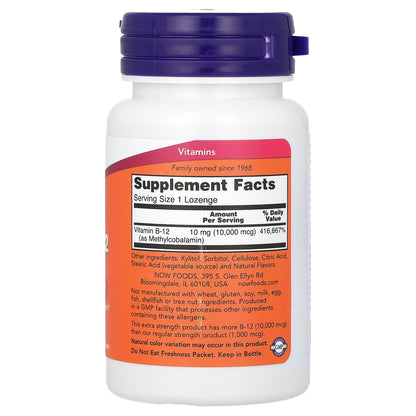 NOW Foods, Methyl B-12, 10,000 mcg, 60 Lozenges