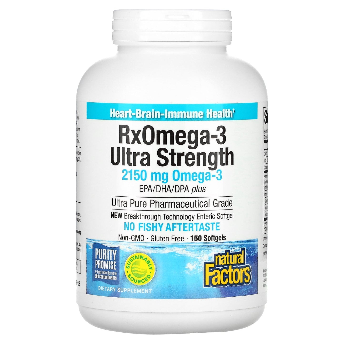 Natural Factors, RxOmega-3 Ultra Strength, 2,150 mg, 150 Softgels (1,075 mg per Softgel)