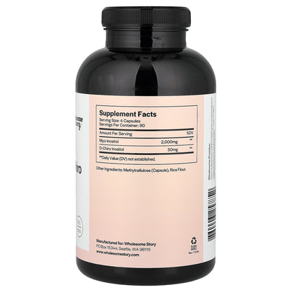 Wholesome Story, Myo & D-Chiro Inositol, 360 Vegetarian Capsules