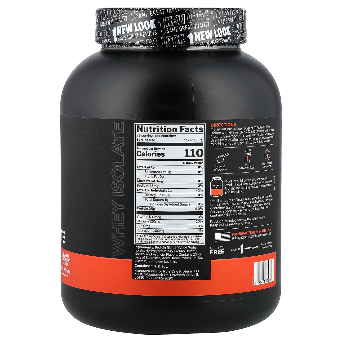 Rule One Proteins, R1 Protein™ Whey Isolate, Vanilla Creme, 5.03 lb (2.28 kg)