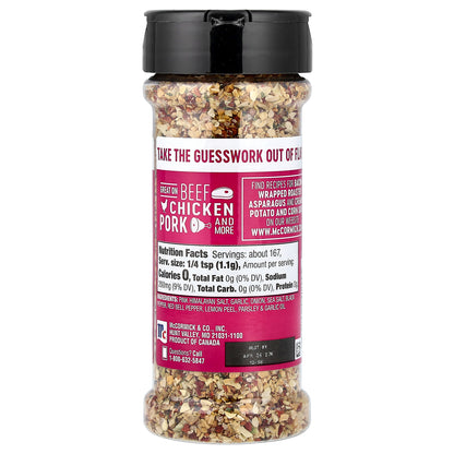 McCormick, All Purpose Seasoning, Himalayan Pink Salt with Black Pepper and Garlic, 6.5 oz (184 g)