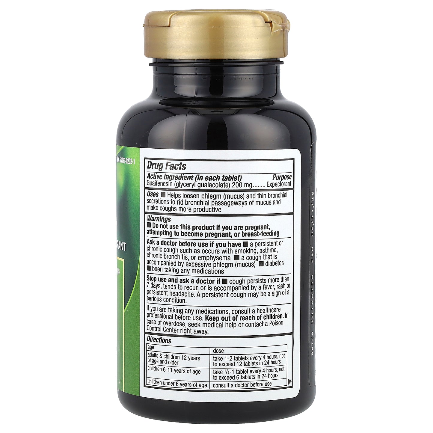 Nature's Way, Air-Power®, Guaifenesin Expectorant, 200 mg, 100 Tablets