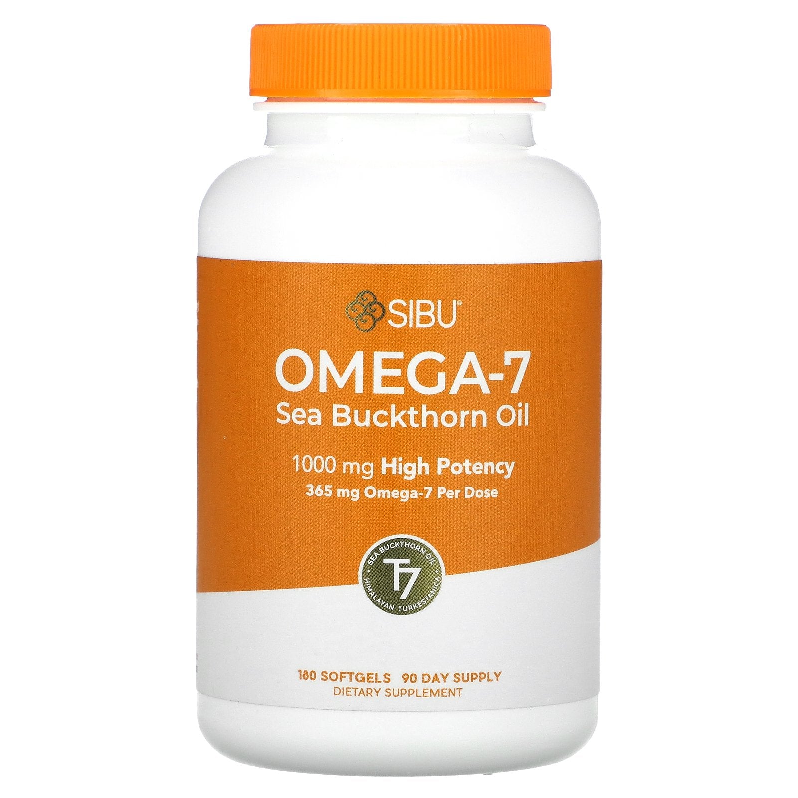 Sibu Beauty, Omega-7, Sea Buckthorn Oil, 1,000 mg, 180 Softgels (500 mg per Softgel)