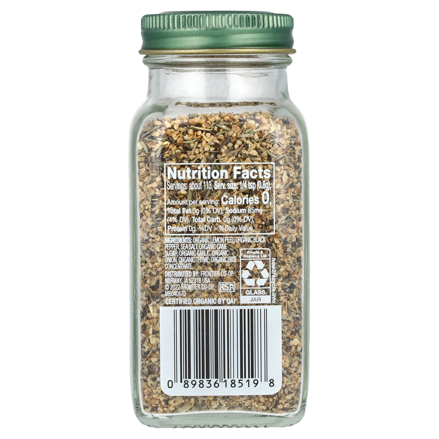 Simply Organic, Lemon Pepper, 3.17 oz (90 g)