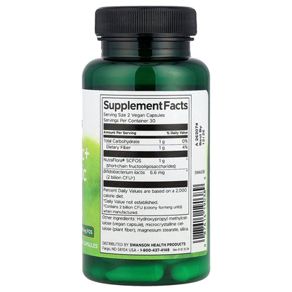 Swanson, Probiotic + Prebiotic Fiber, 60 Vegan Capsules