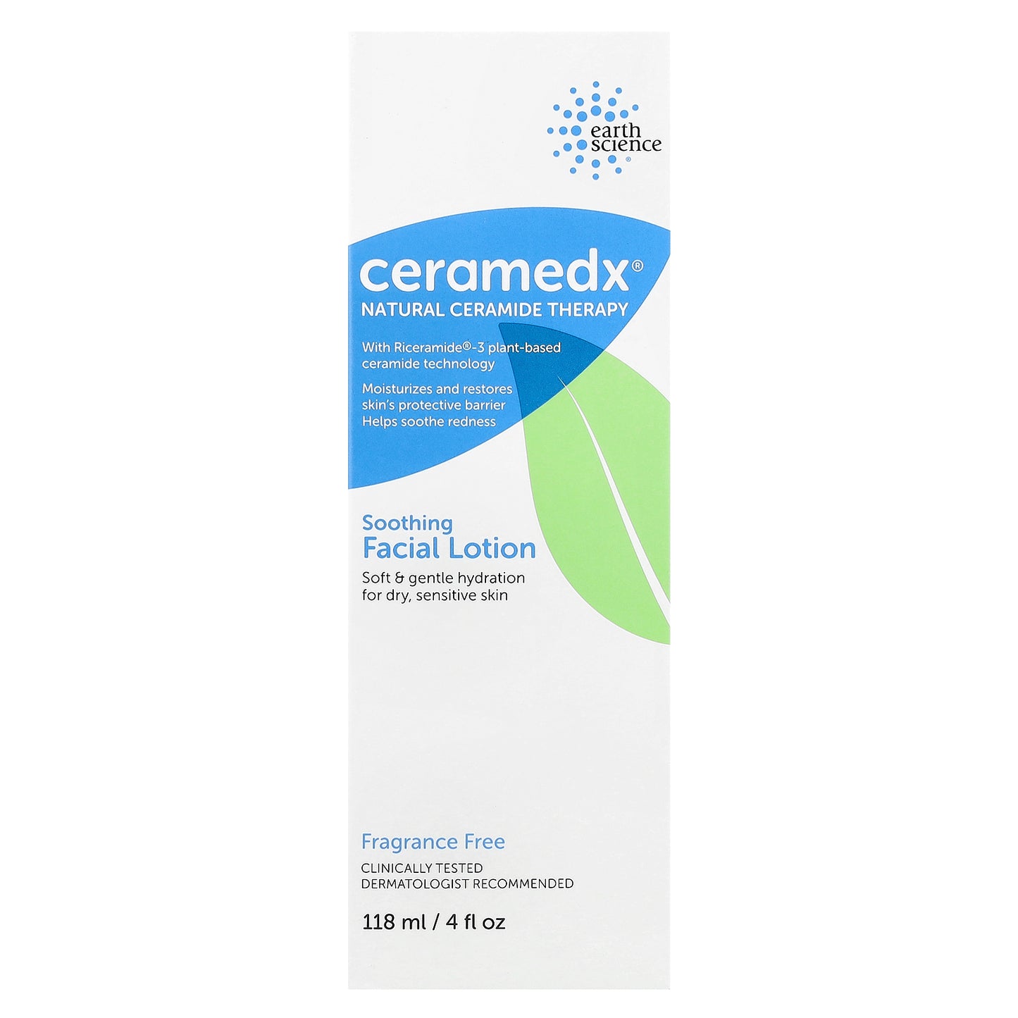 Ceramedx, Soothing Facial Lotion, Fragrance Free, 4 fl oz (118 ml)