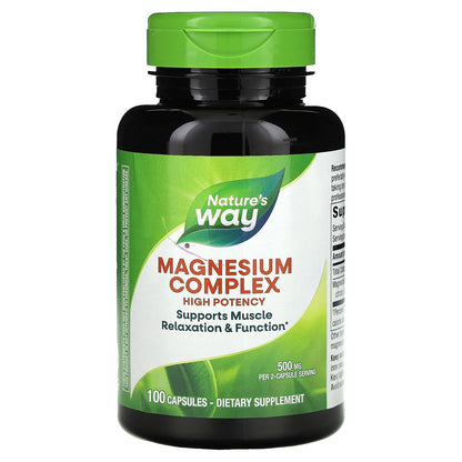 Nature's Way, Magnesium Complex, 500 mg, 100 Capsules (250 mg per Capsule)