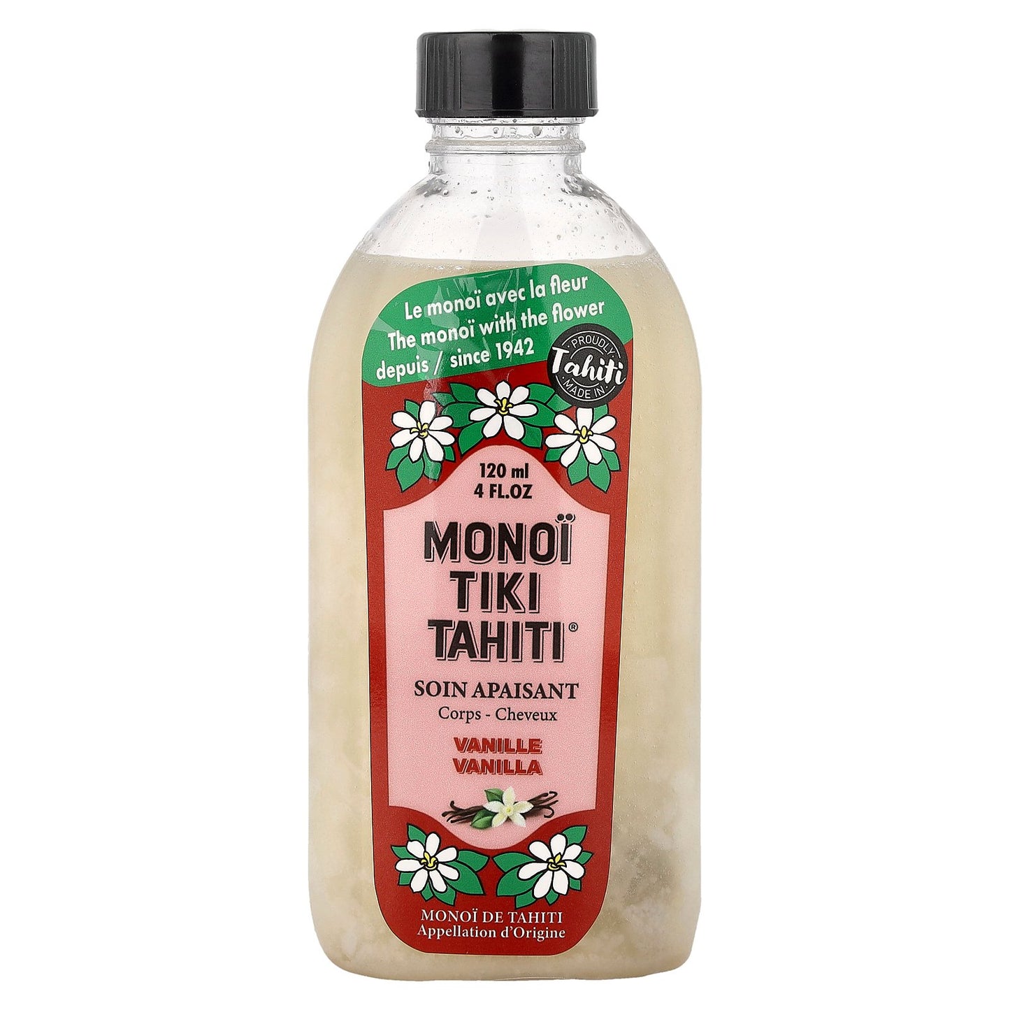 Monoi Tiare Tahiti, Monoi Tiki Tahiti®, Coconut Oil, Vanilla, 4 fl oz (120 ml)
