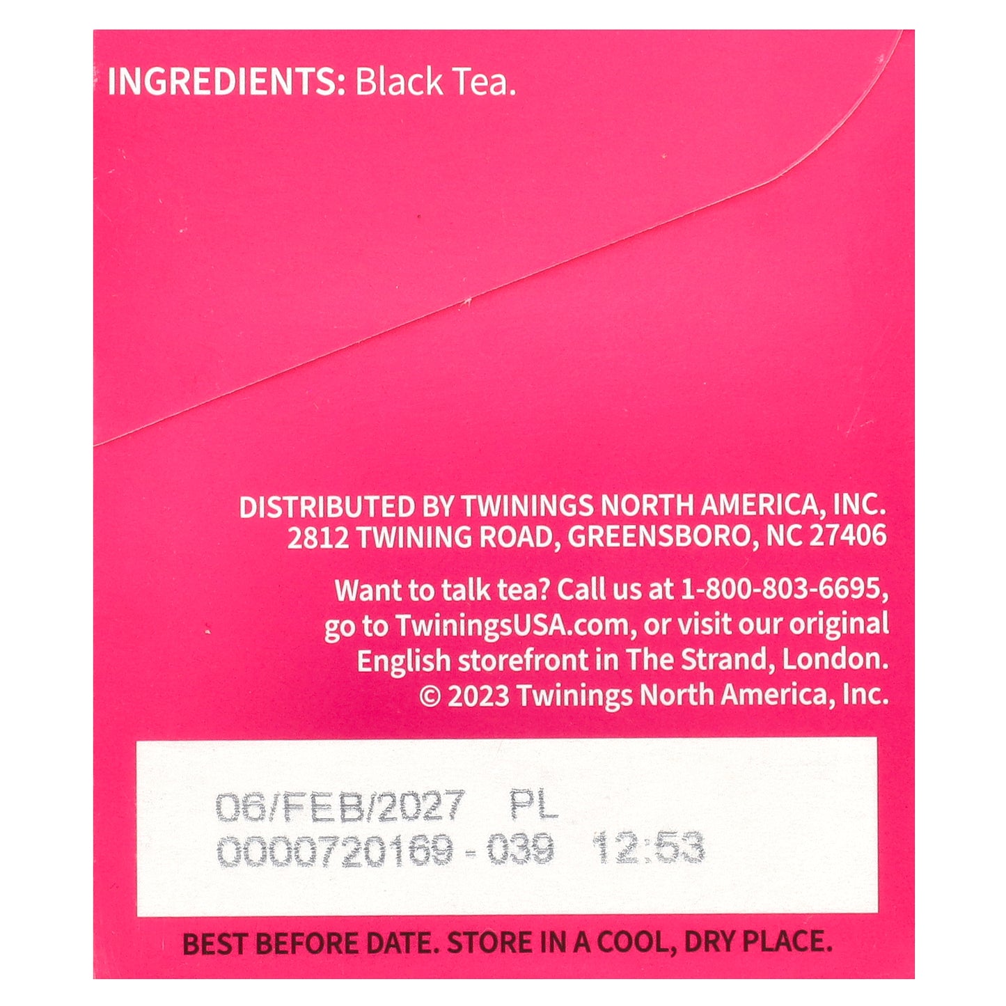 Twinings, Pure Black Tea, English Afternoon, 20 Tea Bags, 1.41 oz (40 g)