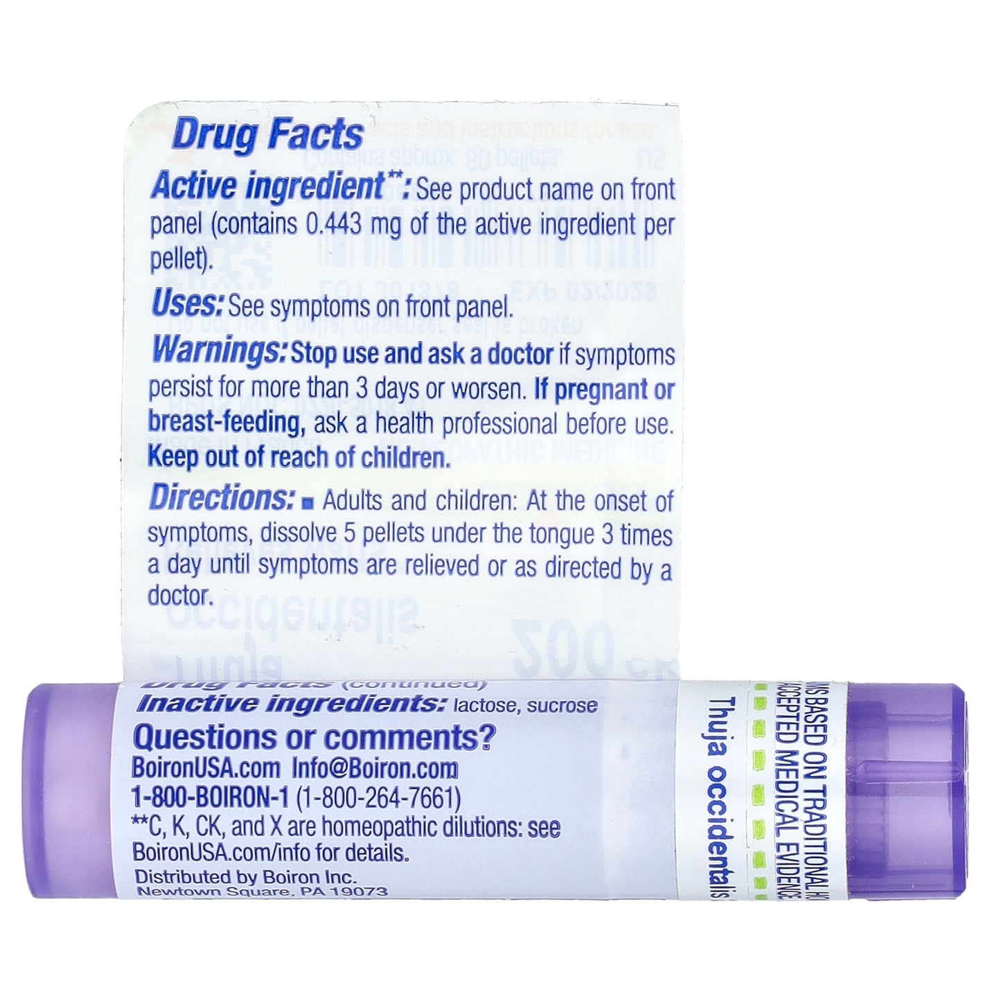 Boiron, Thuja Occidentalis, 200CK, Wart Relief, Approx 80 Pellets