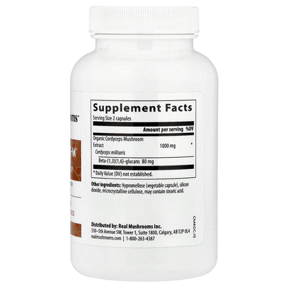 Real Mushrooms, Cordycep-M™, 120 Capsules